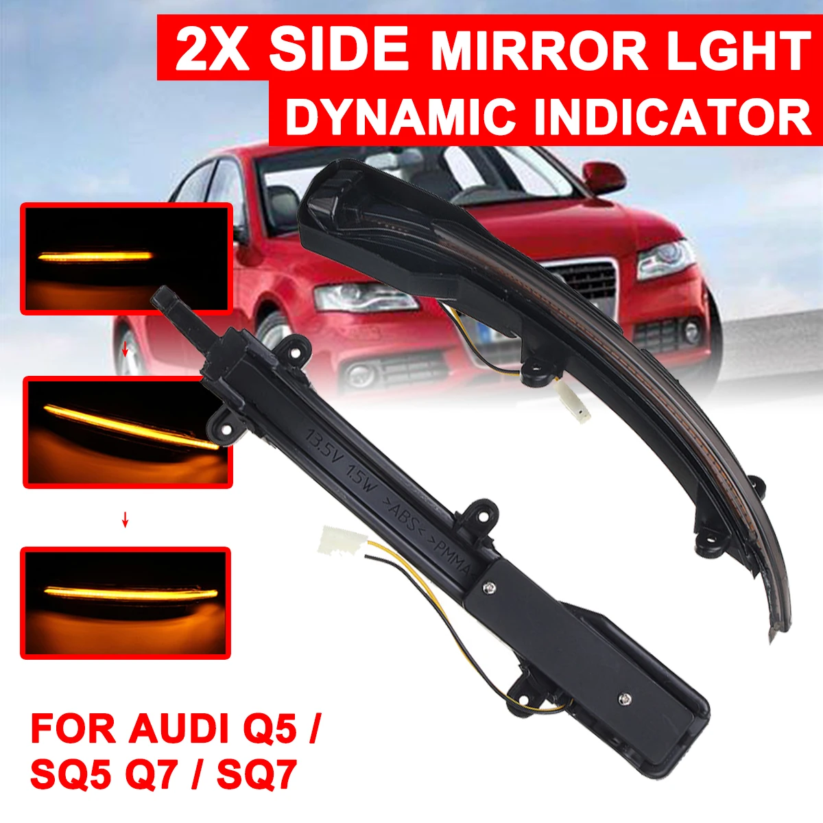 

1 пара, задний фонарь для зеркала заднего вида, для Q5 8R 2008-2017,Q7 4L Facelift 2009-2015