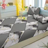 1 Simple Modern Geometry Printed Matte Fitted Sheet, Bedroom Printed Bed Cover, Bedding (Excluding Pillowcases) 4