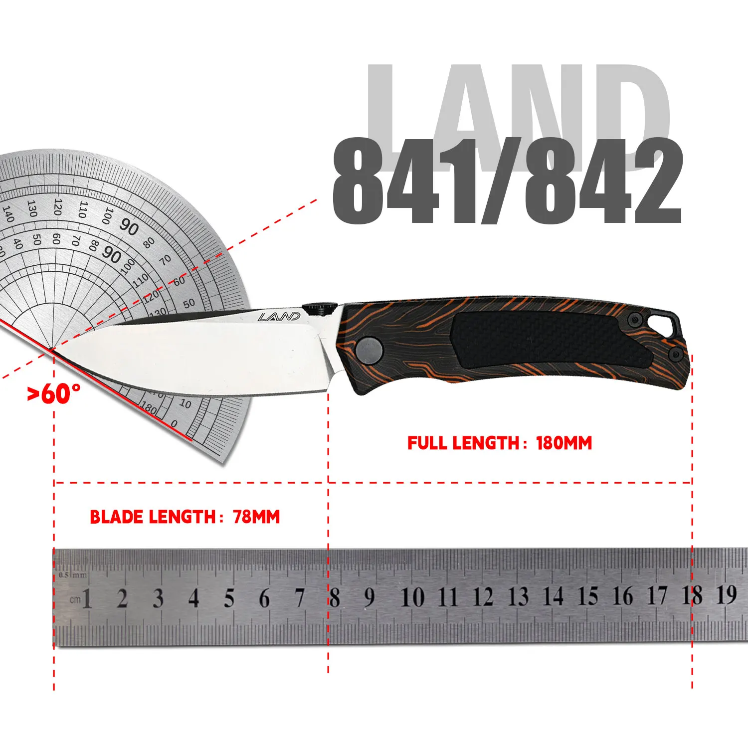 LAND 841/842 VG10 Blade Pocket Folding Knife Outdoor Wilderness Survival Camping Hunting Travel Tactical Knife EDC Mini Knife 6