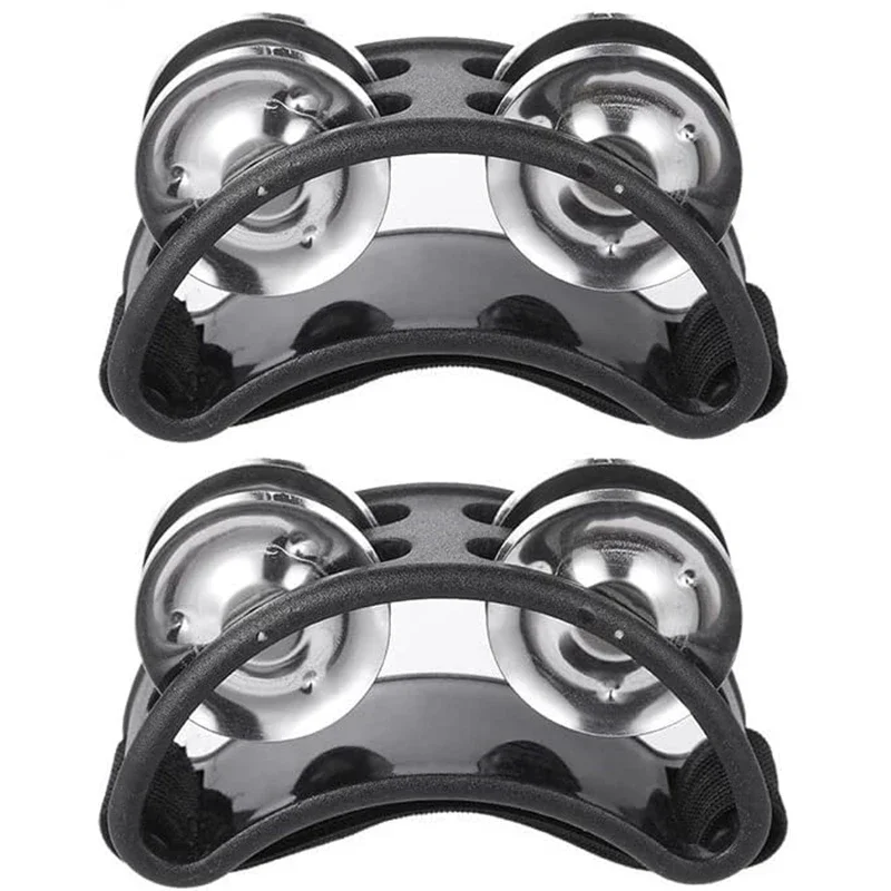 2PCS Foot Rattle Foot Drum Hand Tinker Children's Music Education Tambourine Percussion KTV Musical Instrument Accessories
