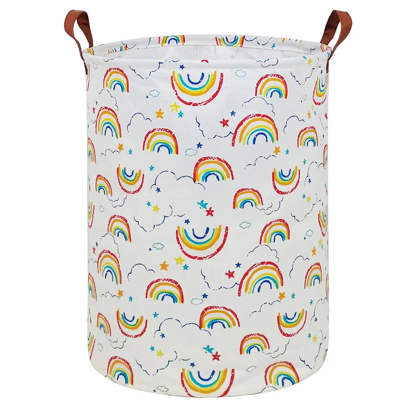 Didelis skalbinių kliūtis sulankstomas nešvarių drabužių laikymo krepšelis vandeniui atsparus apvalus žaislų laikiklis miegamojo vonios kambariui