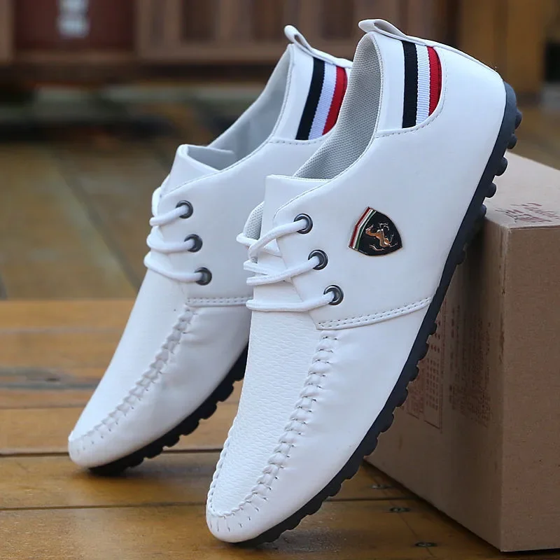 Spring Leather Shoes for Men Casual Loafers Moccasins Driving Footwear leather shoes