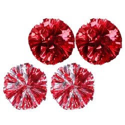 4 Pcs Hand Flowers Cheerleading Ball Team Portafilter Plastic Foil Pom Poms