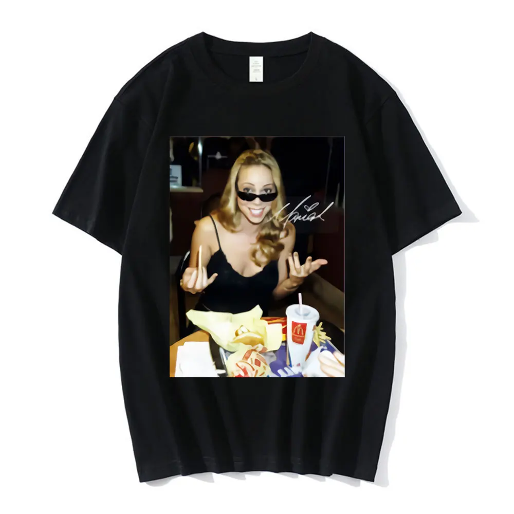 マライアキャリーtシャツ夏メンズコットンtシャツカジュアル