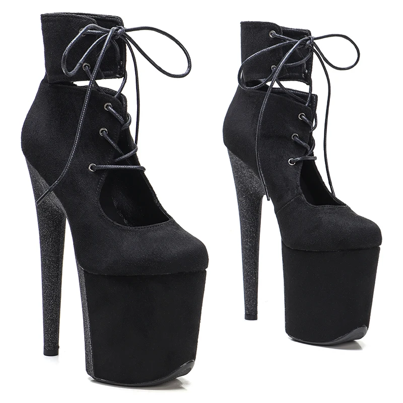 

Leecabe 20CM/8inches Suede Upper Pole dancing shoes High Heel platform Boots Pole Dance boots