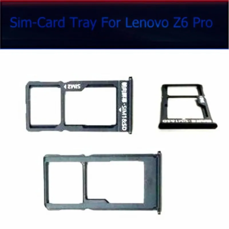 Vassoio Per Sim Card Per Lenovo Z6 Pro Sim Tray Micro Sd Card Slot Holder Supporto Per Lettore Slot Adapter Repalcement Repair Parts Z6 Pro