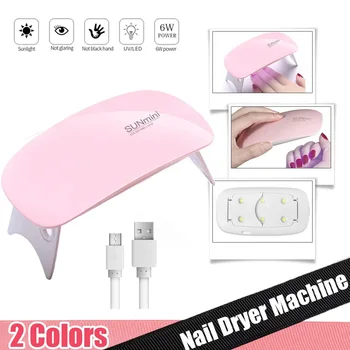 LINMANDA USB 인터페이스 네일 아트 UV LED 램프, 네일 젤 폴리시 건조 램프, 접이식 마우스 모양 네일 광선 요법 램프, 6W