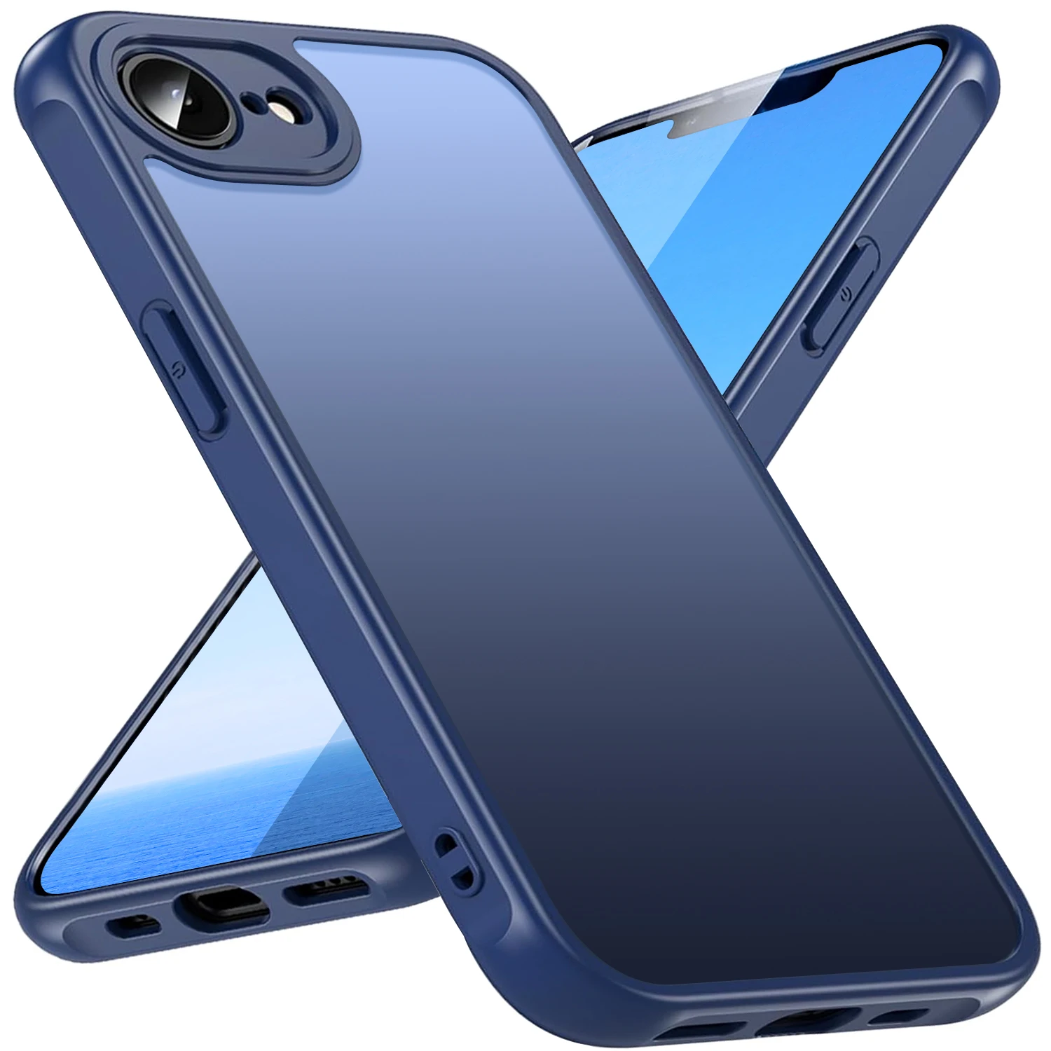 Retro Shockproof Translucent Matte Phone Case with Soft Edges