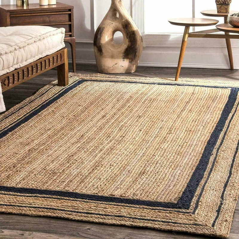 de yute 100% Natural para el hogar, moqueta de estilo campestre, para Exterior y área sala de estar|Alfombra| - AliExpress