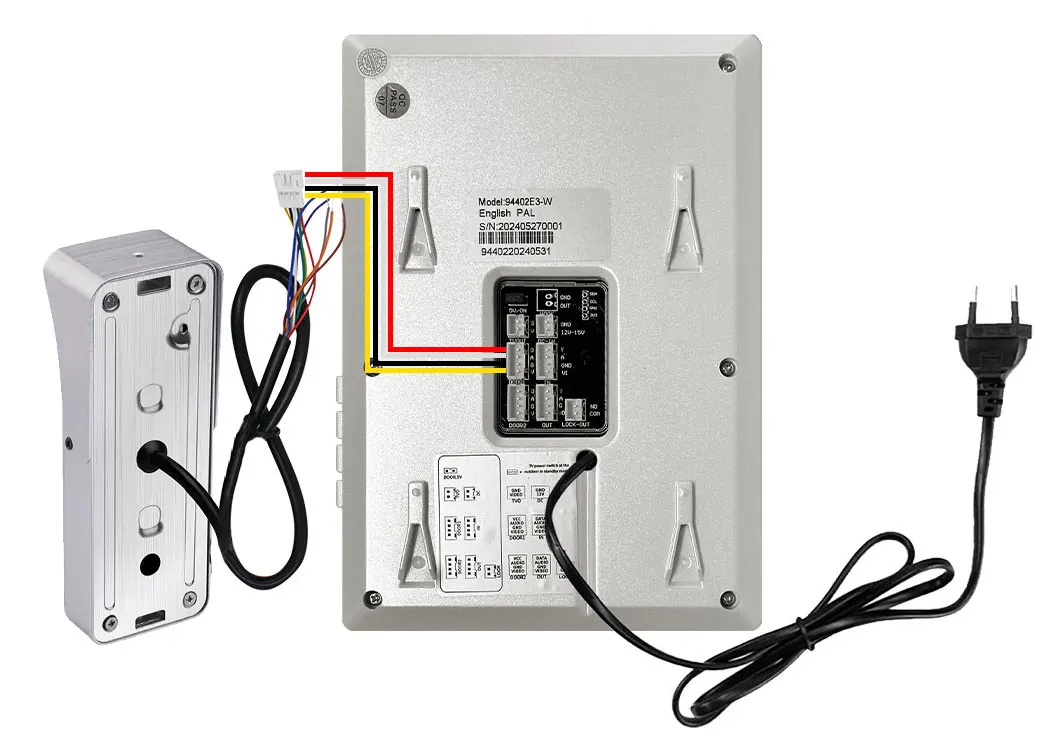 ANJIELO 4.3 Inch Metal Doorbell Video Intercom System for Home One-touch Unlocki
