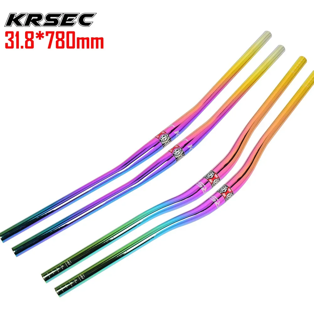 

MTB Bicycle Colorful Handlebar 31.8mm*780mm AM XC DH Downhill Racing Bike Rise Handlebar Mountain Road Bike Rainbow Handlebar