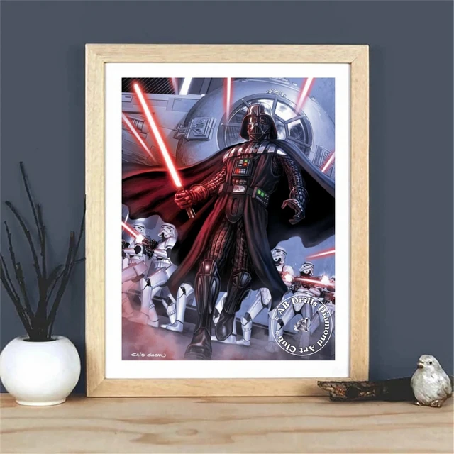 Star-Wars Darth Vader With Red Lightsaber Diamond Art Painting Science  Fantasy Evil Master Cross Stitch Complete Kits Decor