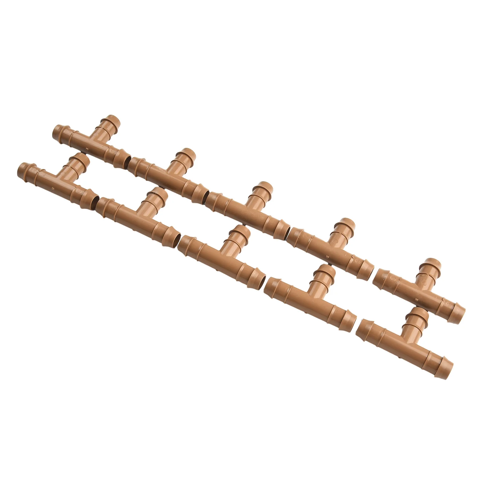 

Barbed Tee Connectors Kits Tee Connectors 1/2 Tubing Tee Fittings 10 Pieces 17mm Brown Drip Irrigation Brand New