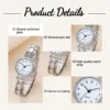 1Pcs Girls Cute Little Fresh Silver Digital Steel Quartz Watch Junior High School Girlfriends Birthday Christmas Gift 5