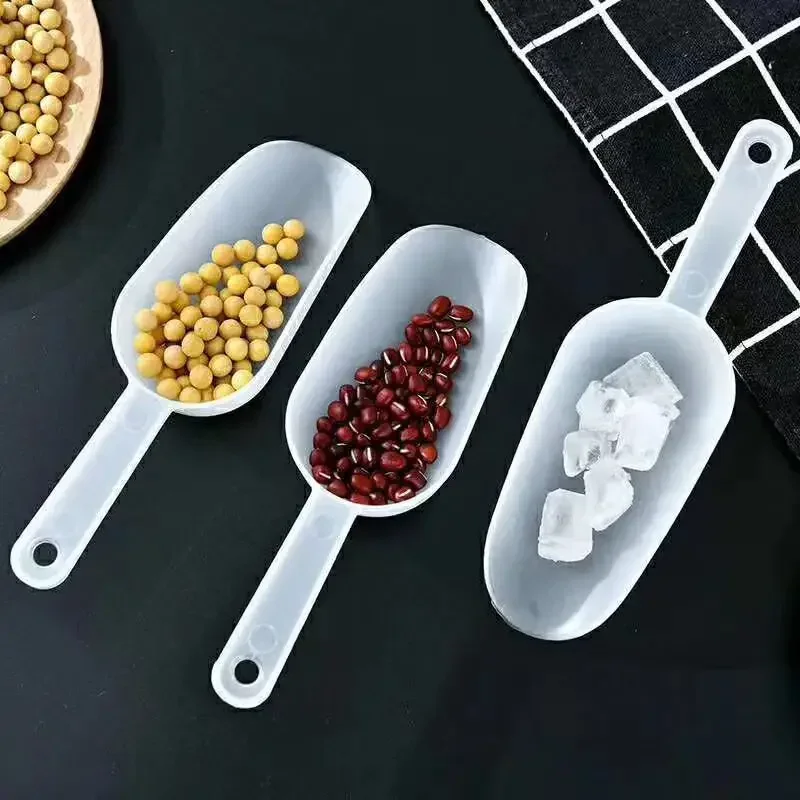 Mini Plastic Ice Shovel Transparent Small Shovel Flour Food Candy Ice Cream Spoon Measuring Spoons Shovels 1/3PCS Kitchen Tools ice cream scoop,ice shovel