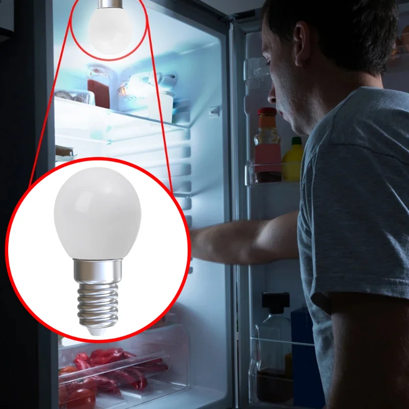 5/1PCS LED Light Bulb E12 E14 220V Refrigerator Bulbs Refrige Display Lamp Night Lights High Brightness Home Decor Chandelier