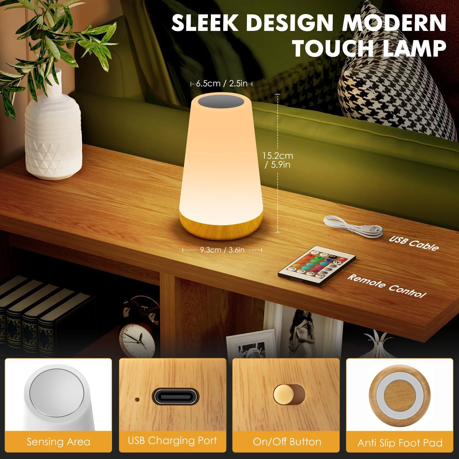 Luce Notturna LED, Bambini Lampada Da Comodino Controllo Tattile Luce Notturna LED, Bambini Lampada Da Comodino Controllo Tattile
