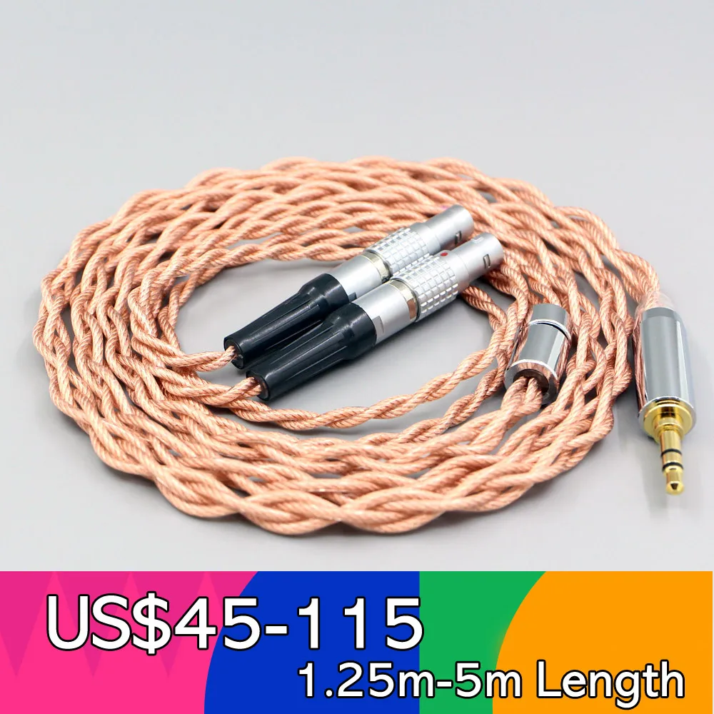 

Graphene 7N OCC Shielding Coaxial Mixed Earphone Cable For Focal Utopia Fidelity Circumaural Headphone 4 core 1.8mm LN007778