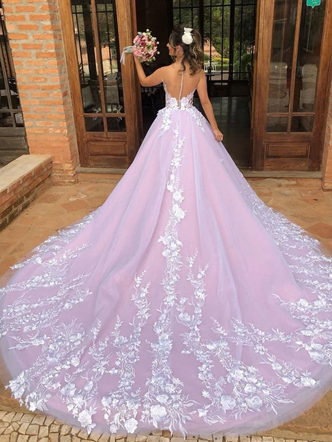 purple and white mermaid wedding dresses Purple Mermaid Lace Wedding Dress JULY Size 6 / Purple / Add Beadings