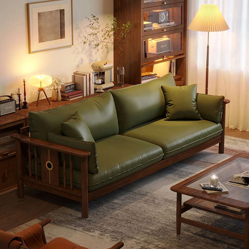

Living Room Loveseat Nordic Sofa Office Wooden Leather Cheap Single Couch Adults Reclinable Sillon Reclinable Bedroom Furniture