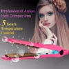 Professional Hair Crimper Curler Dry & Wet Use Corrugated Irons Ceramic Curling Iron with Temperature Control Waving Tool 3