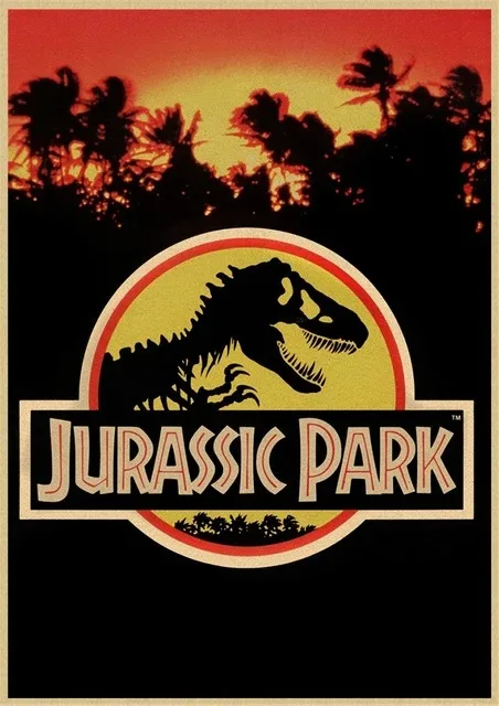Dinosaur Canvas Painting Jurassic Park Movie Posters Vintage Posters And Prints Wall Art Pictures For Living Room Home Decor Peckshirt
