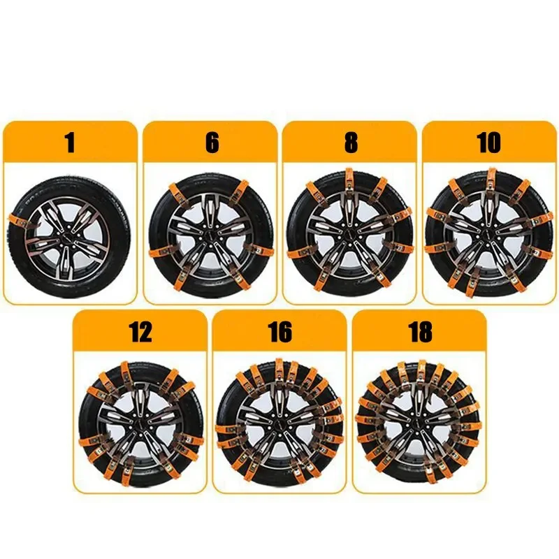 Car Tire Snow Chain Universal Winter Snow Escape Emergency Anti-skid Artifact tire chains