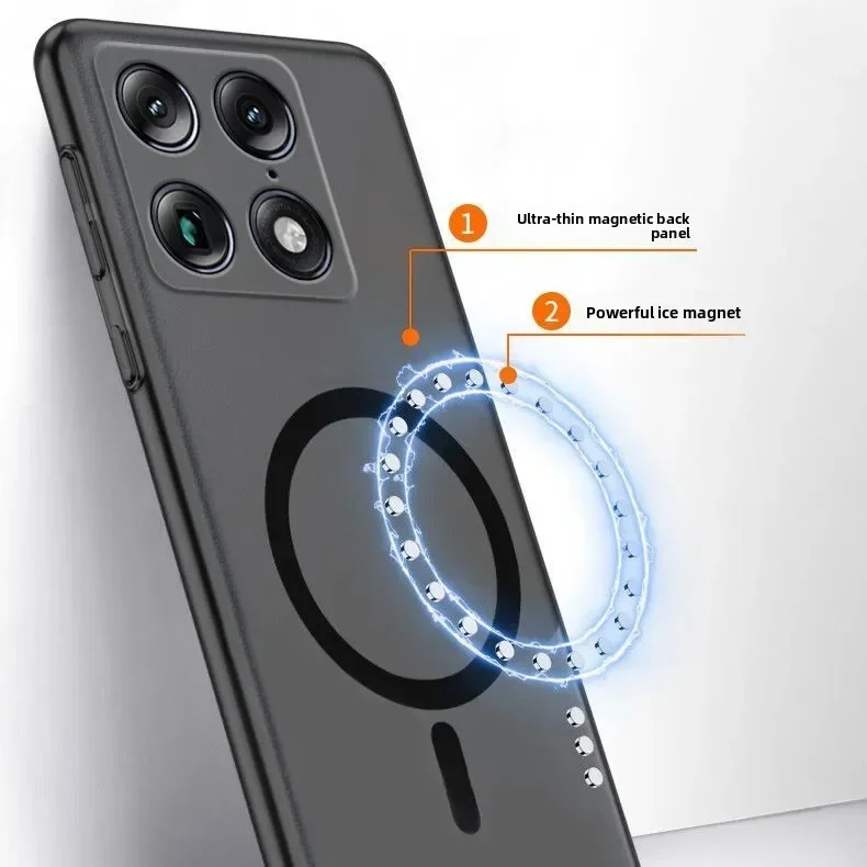 Matte Magnetic Shockproof Silicone Case with TPU Protection