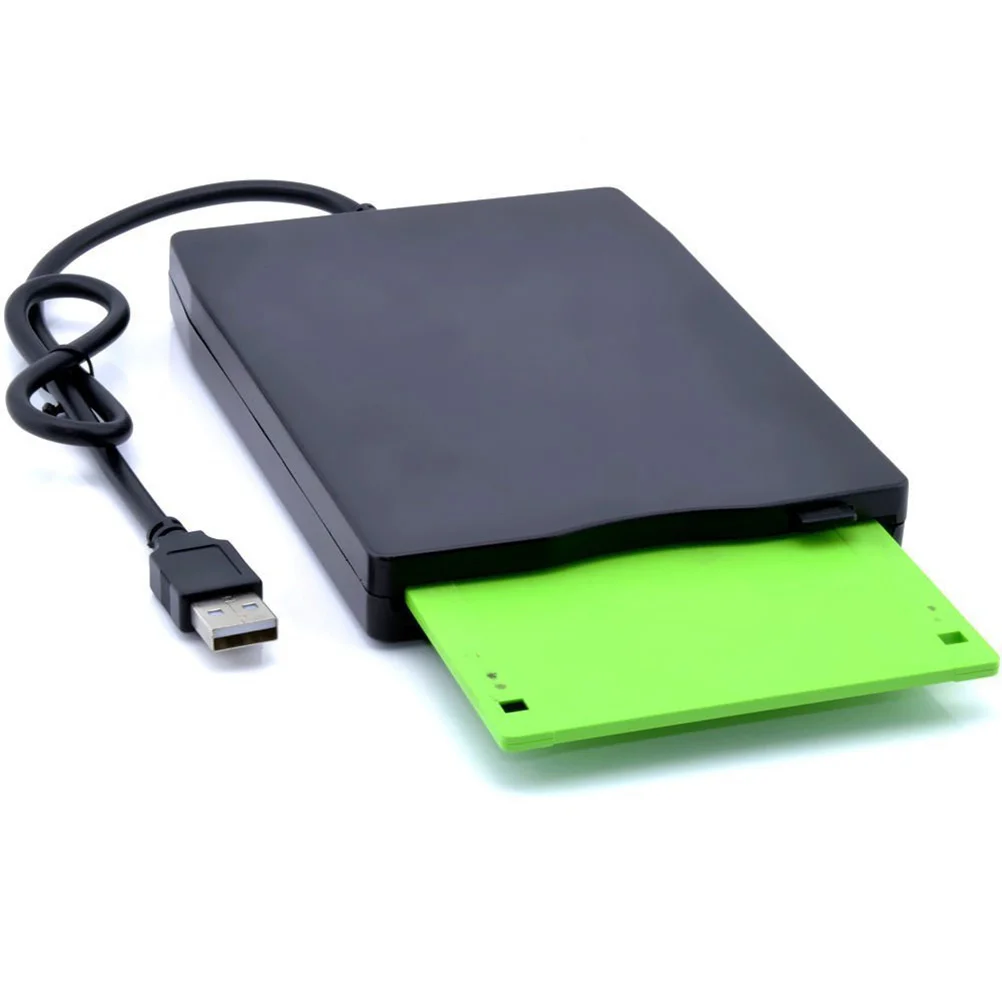 노트북 외부 디스켓 드라이브, 휴대용 USB 20 플로피 디스크, 높은 데이터 전송 드라이버, 윈도우 윈도우 Win7 (블랙)