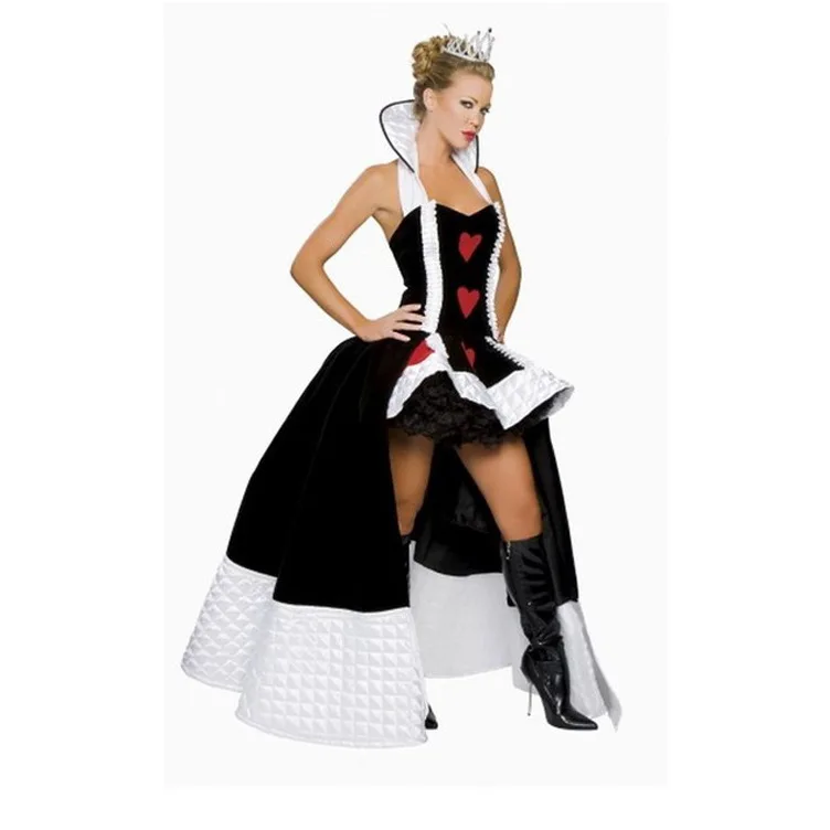 Sexy Queen of Hearts Costume Women Adult Fantasy Alice In Wonderland Party Cosplay Fancy Costume