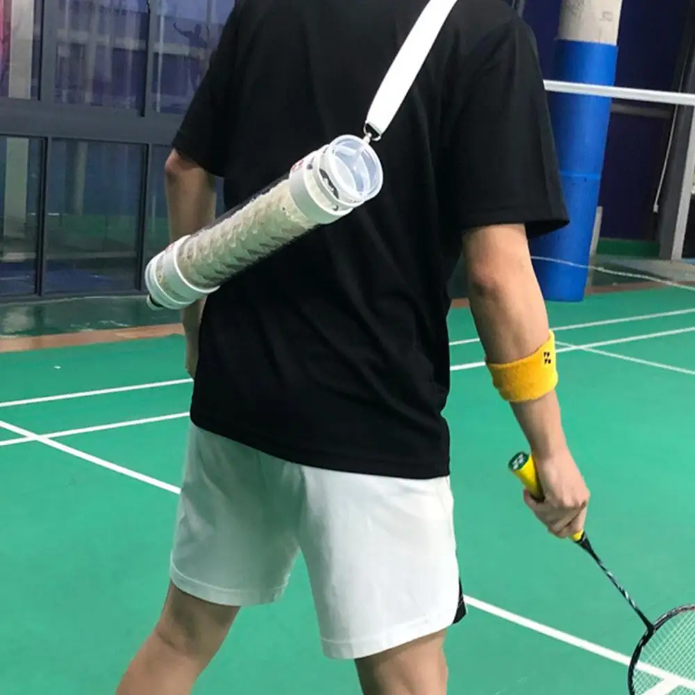 Description Picture 4 of itemShuttlecock Badminton Training Equipment Server Artifact Shuttlecocks Storage Tube Badminton Balls Holder Shoulder Barrel