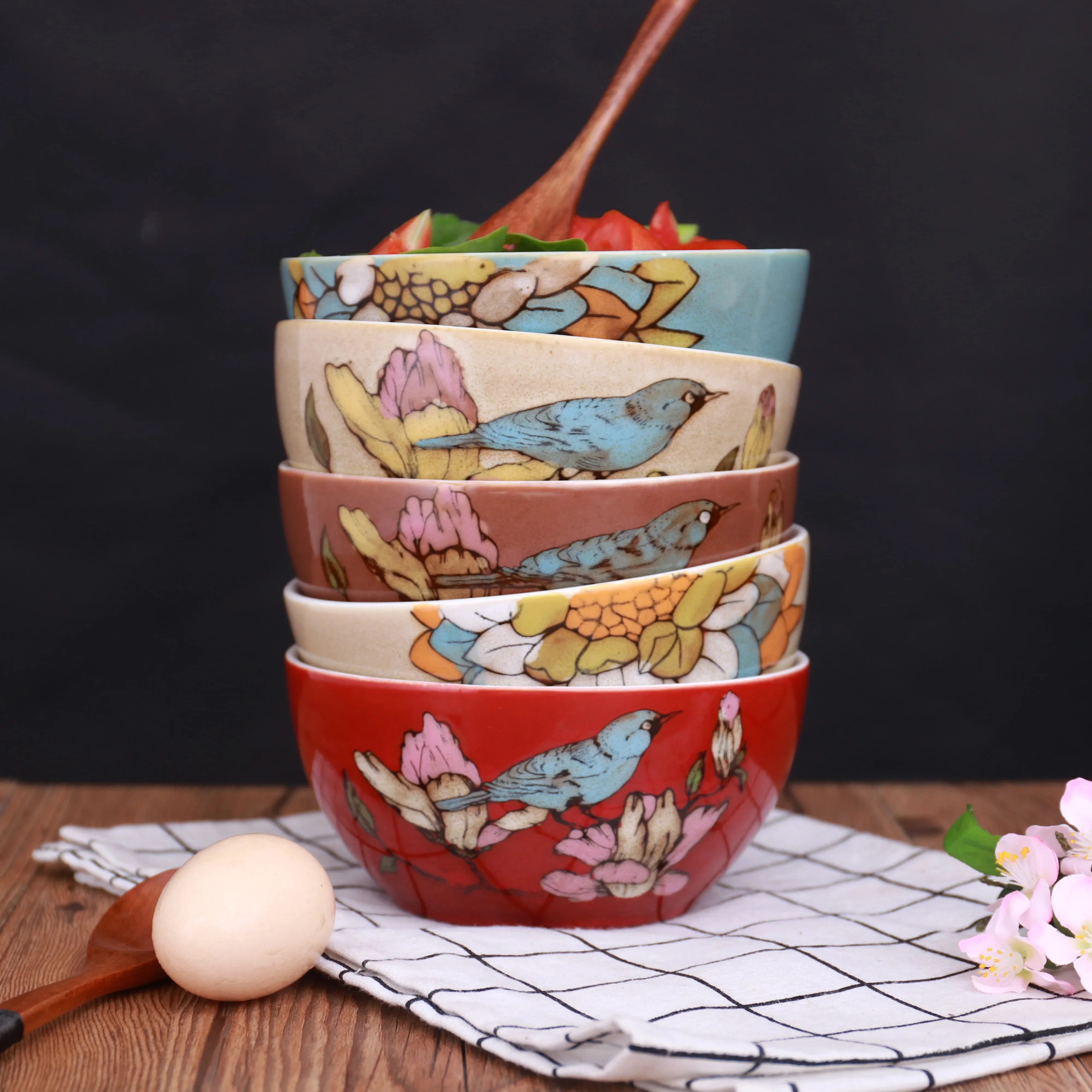 Tigela De Arroz De Cerâmica Doméstica Japonesa, Tigela De Gelo Coreano,  Chapéu De Talheres Retro Criativo, Tigela De Sobremesa De Sopa De Macarrão,  Desperdício Zero - AliExpress, image size:4000x4000