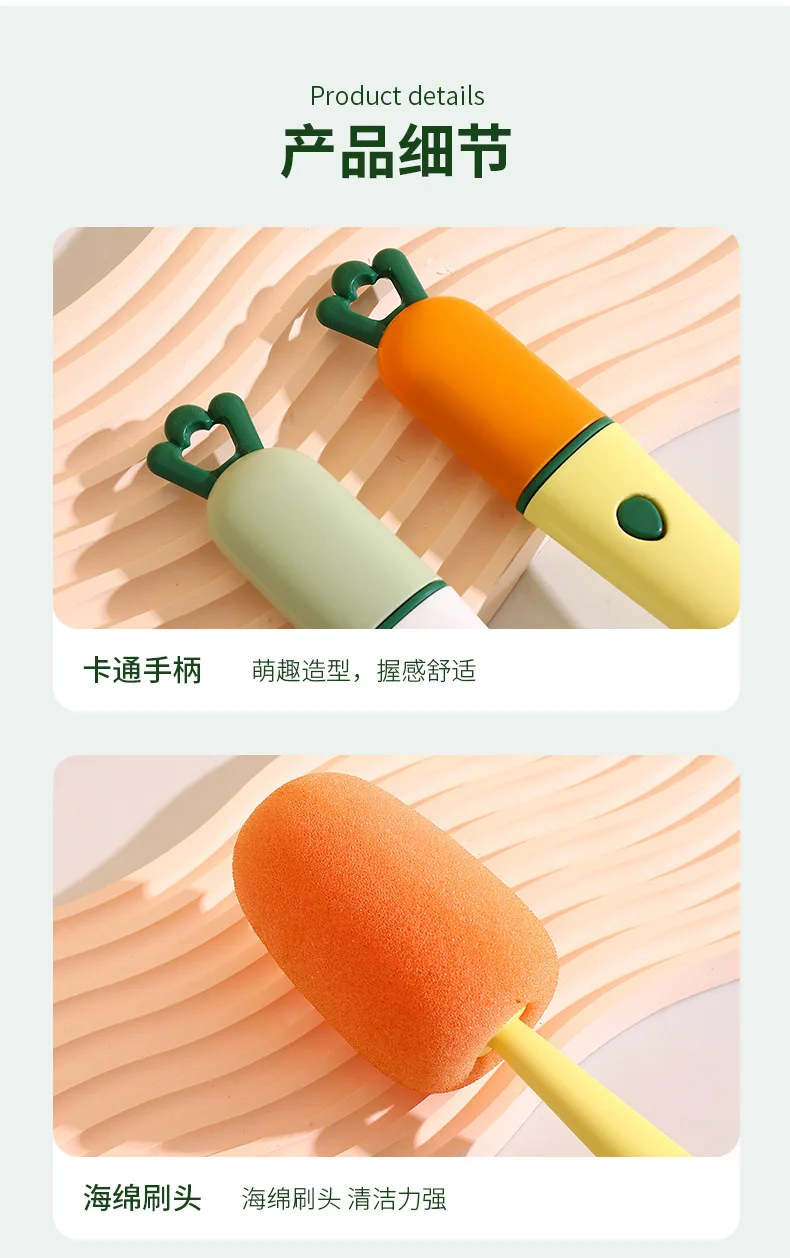 3 In 1 Multifunctional Cleaning Cup Brush Long Handle Insulation Cup Lid Brush Straw Brush Crevice Cleaning Brush, Used To Clean Baby Bottles, Water Cups, Glass, Teapots