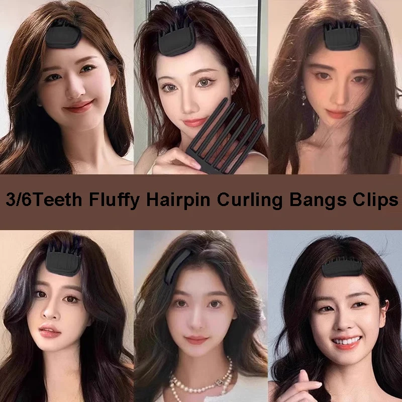 Hair Accessories Hair Clips Hair Roller Fluffy Hairpin Curling Bangs Clips Hair Roots Volumizing Hair Clips 3/6Teeth Women Fixed Shape Volume Curling Roller