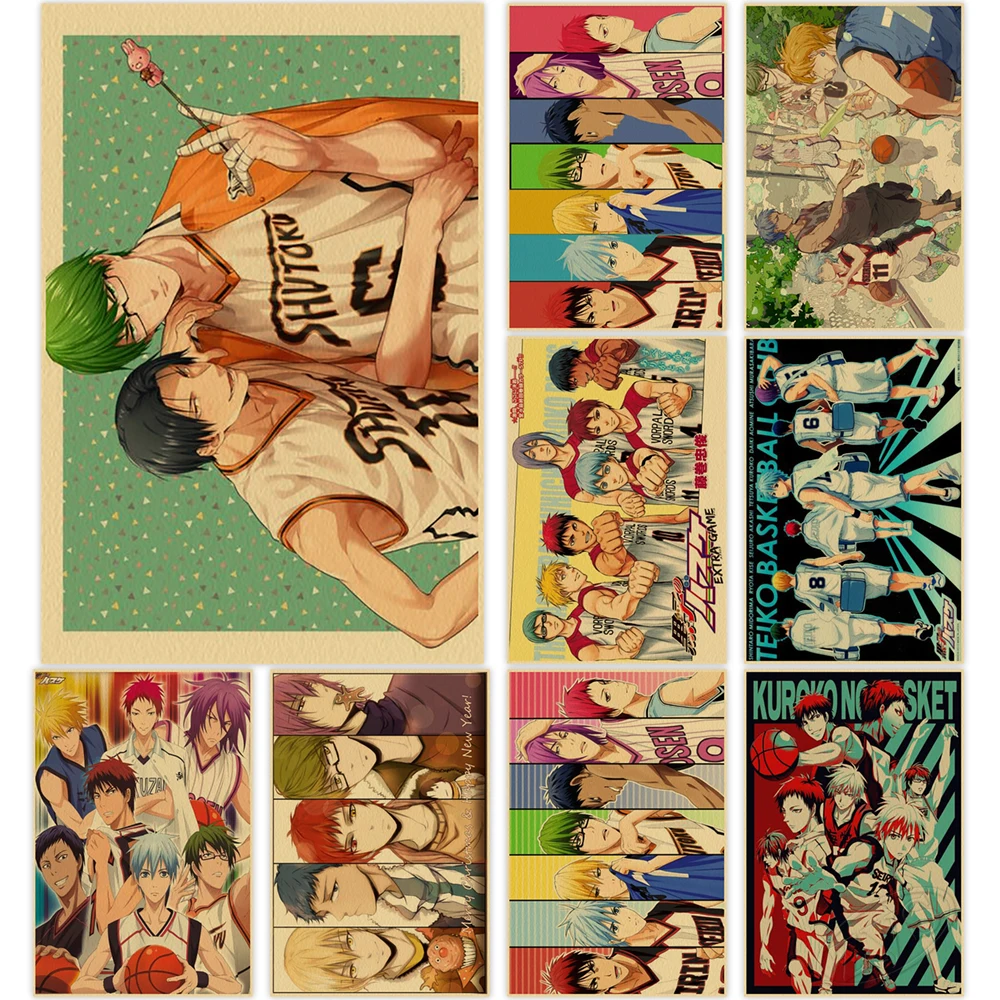 

Painting Kuroko No Basket Poster Japanese Anime Kraft Paper HD Classic Artwork Print Vintage Home Children's Room Wall Picture