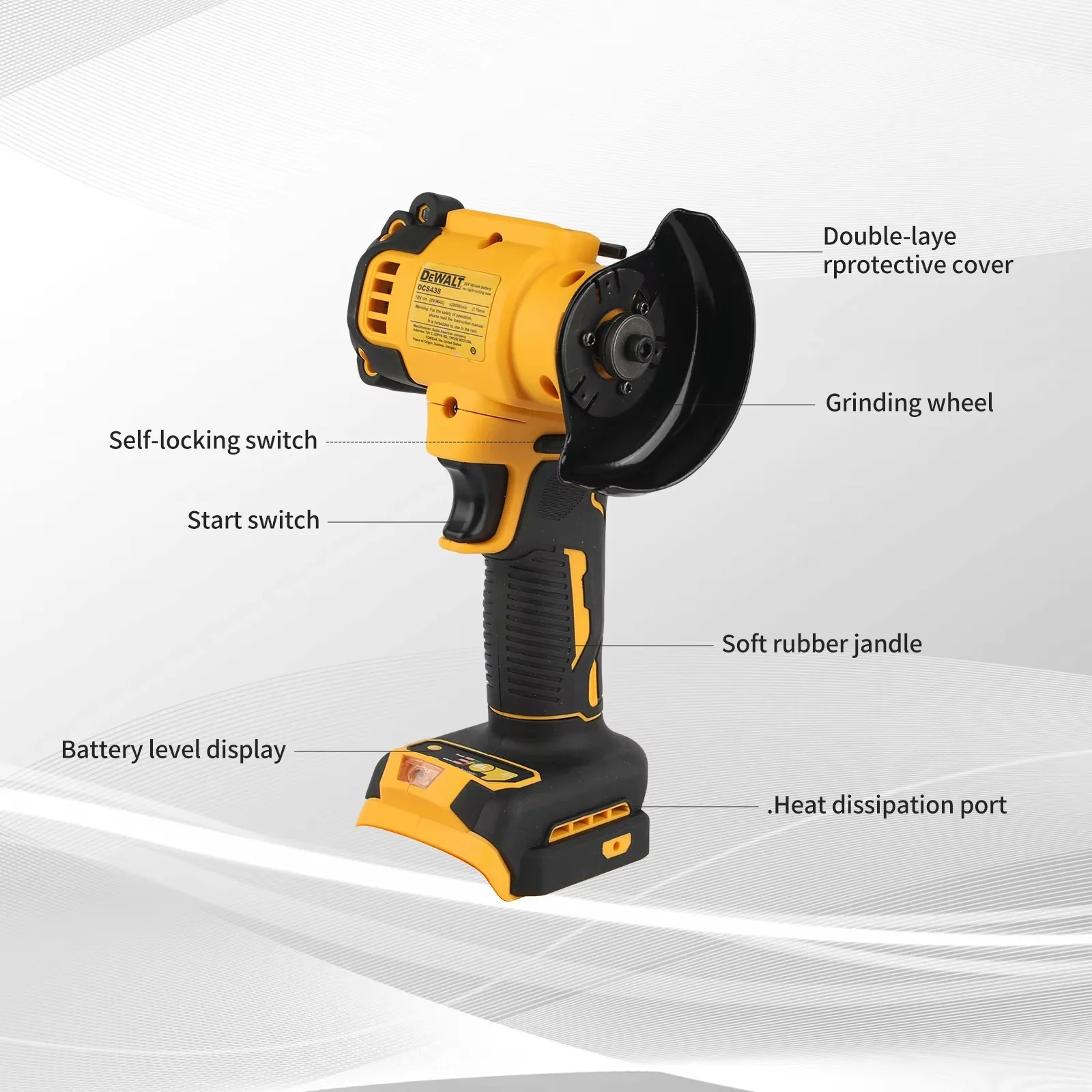 🔧 Mini Amoladora Angular Inalámbrica DEWALT 20V