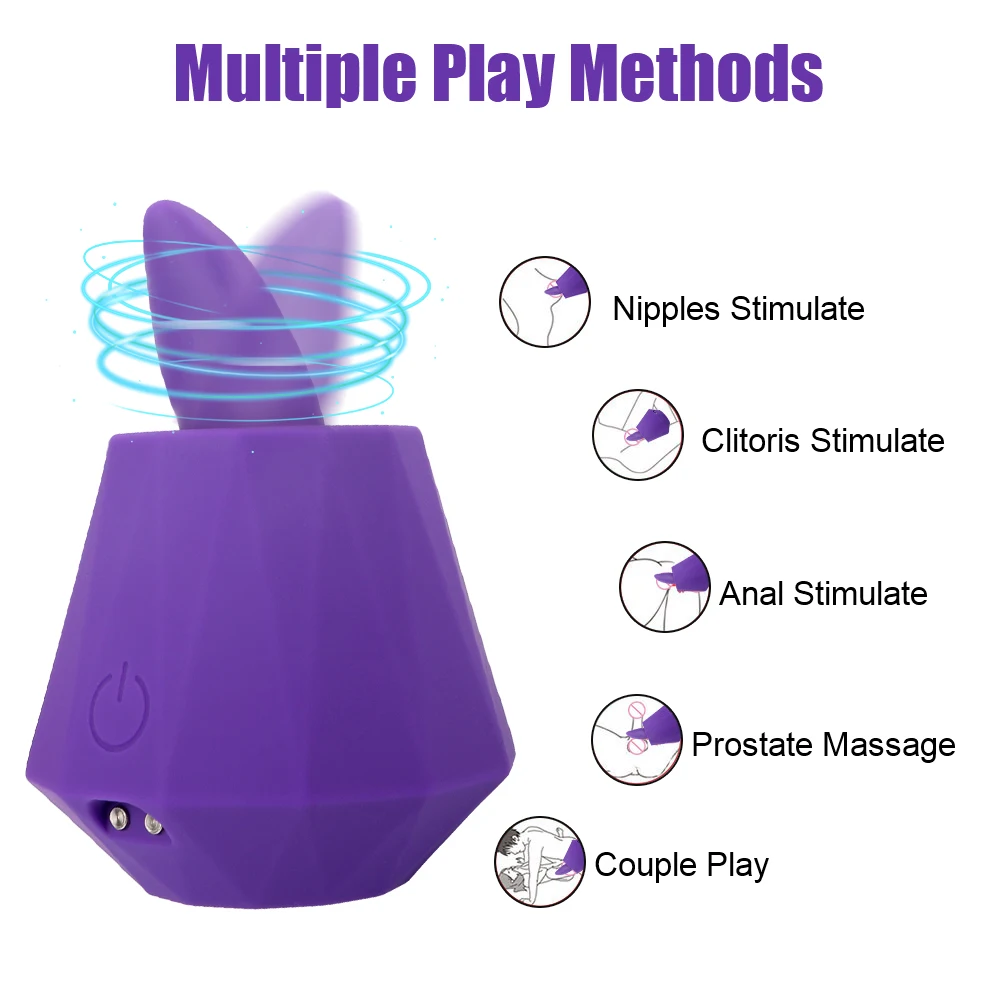 Vibrator Mit Zungenstimulation Für Damen Klitoris Nippel Massage_voghion.com