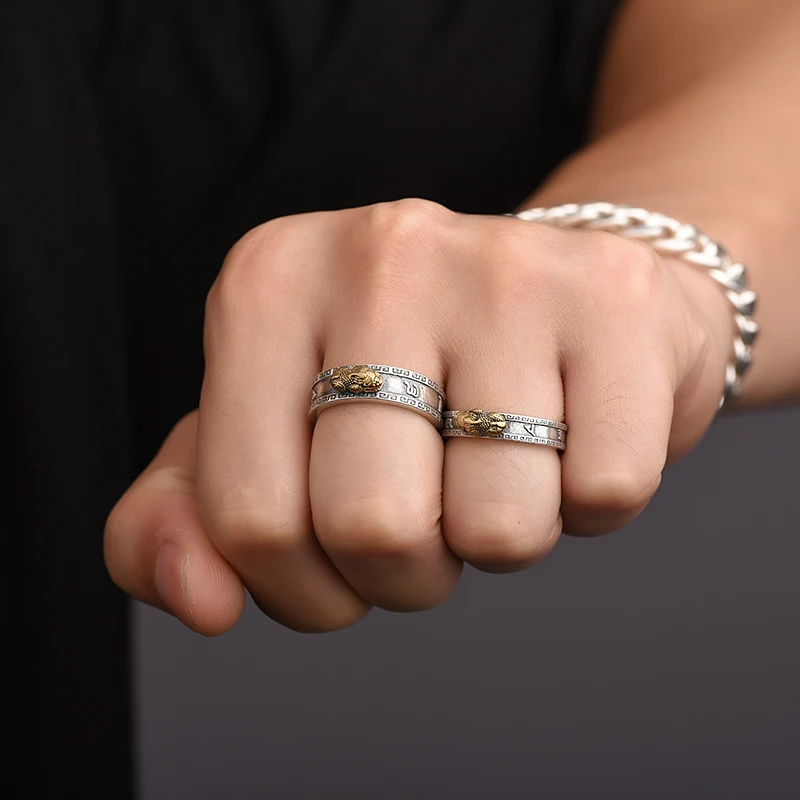 Feng Shui Pixiu Ring Set - Wealth & Protection Good Luck Mantra Rings - View #8