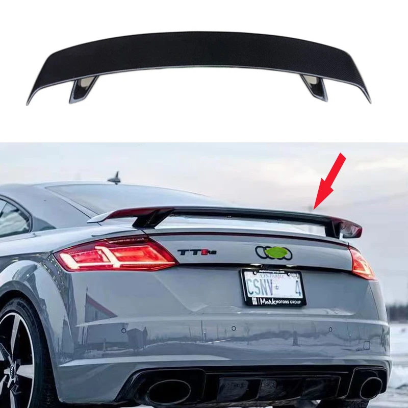 

Carbon Fiber Rear Trunk Spoiler For Audi TT MK2 Boot Wing Lip Decoration Body Kits Spoiler 2008 2009 2010 2011