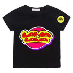 Мерч А4 VladA4 Gothic Anime Short Sleeve Manga T-shirts Cute Cartoon Tshirt 100% Cotton Boys/girls Tee-shirt Funko Pop T-shirt
