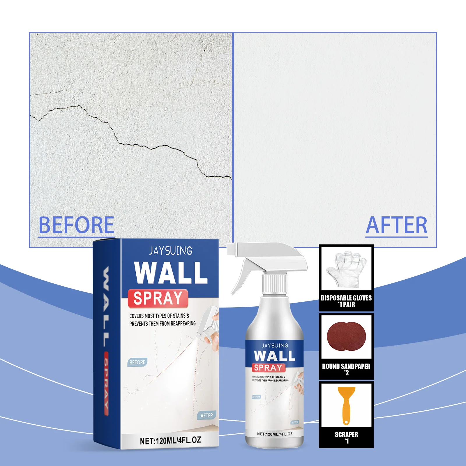 Wall Renovation Spray Paint Stain Removal Painting Waterproof Sunlight Resistant Paint Renovation Wall Spray