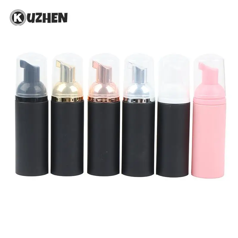 50ml 거품 용기 리필용 빈 화장품 병, 밝은 검정색 플라스틱 거품 펌프 병 클리너 비누 디스펜서, 1 개