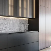 PA Home Furniture Organizer ไม้สร้างผนังตู้ครัวชุดตู้ 3