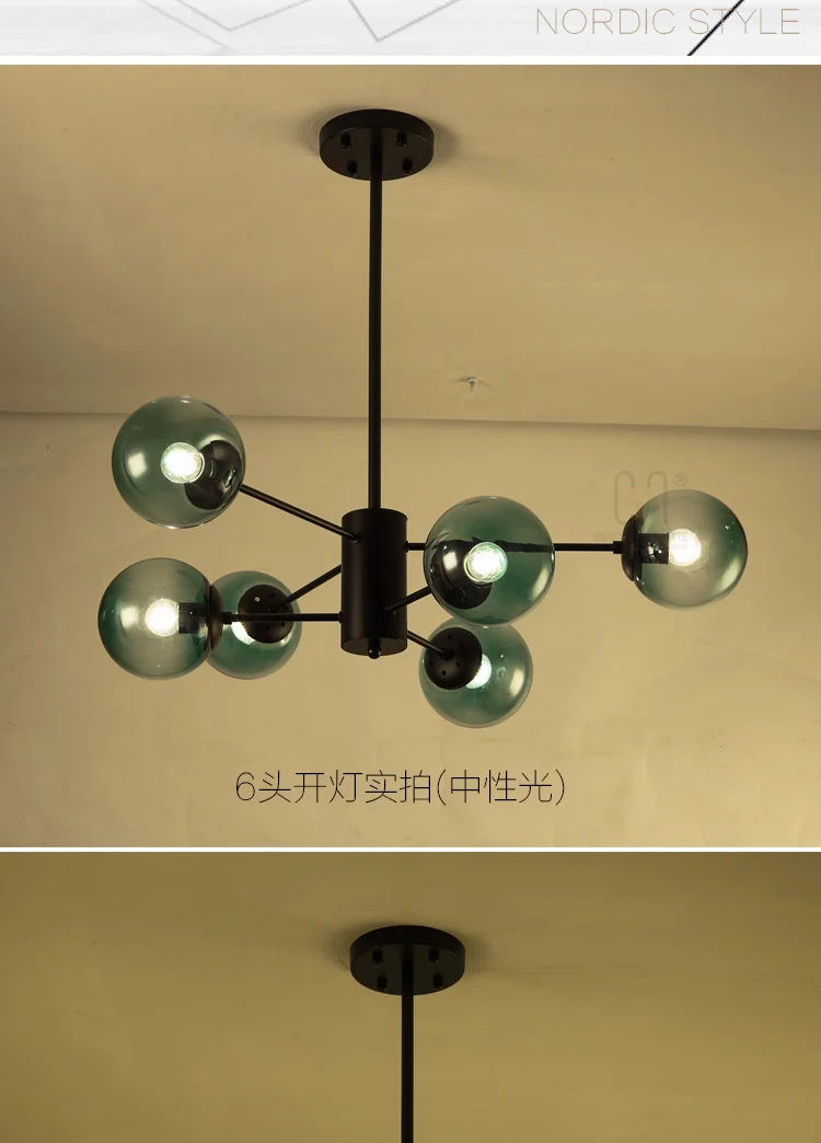 Bola de Vidro Moderno Lustre Teto Lustres Deco Maison E27 Pingente Luz Sala Jantar Decoração Marroquina Led 1 Computers & Electronics