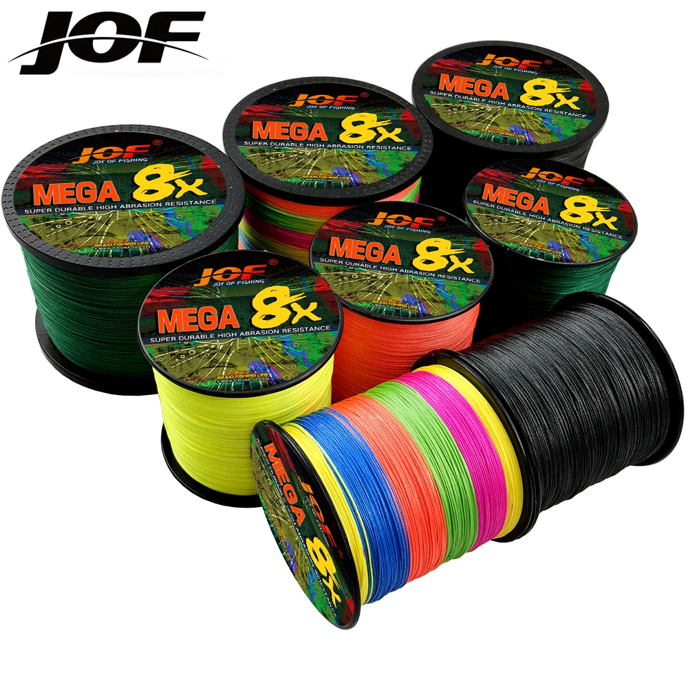 

JOF Brand 1000M&500M 8 Strand Japan Multifilament 100% PE Braided Fishing Line 18LB To 78LB Multicolor Ocean Bait Throwing Lines
