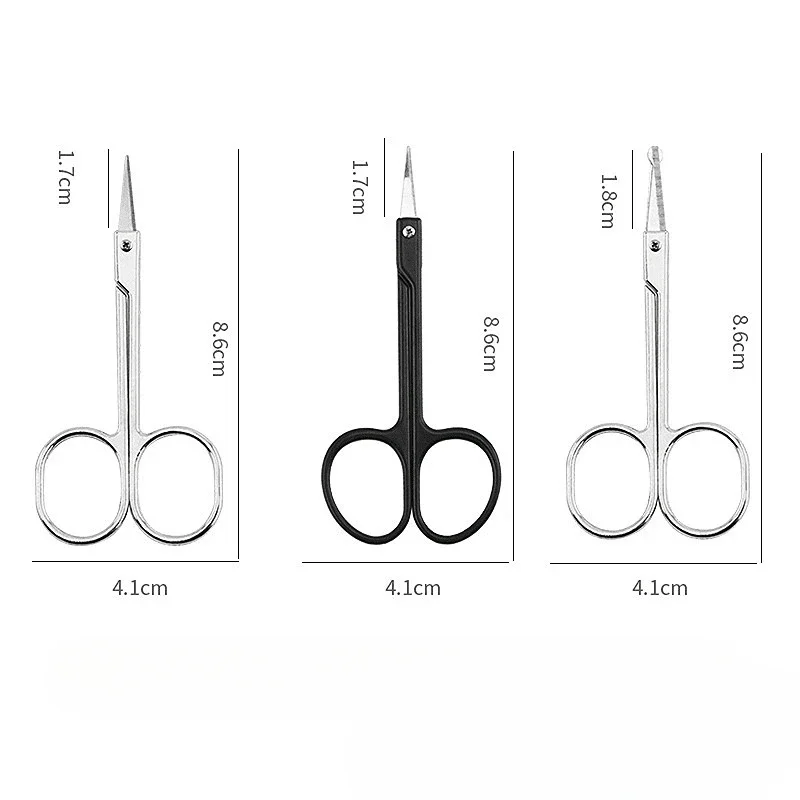 Stainless Steel Eyebrow Scissor Makeup Eyelash Trimmer Facial Hair Remover Manicure Scissor Nose Hair Tool Beauty Mini Scissorsl 6