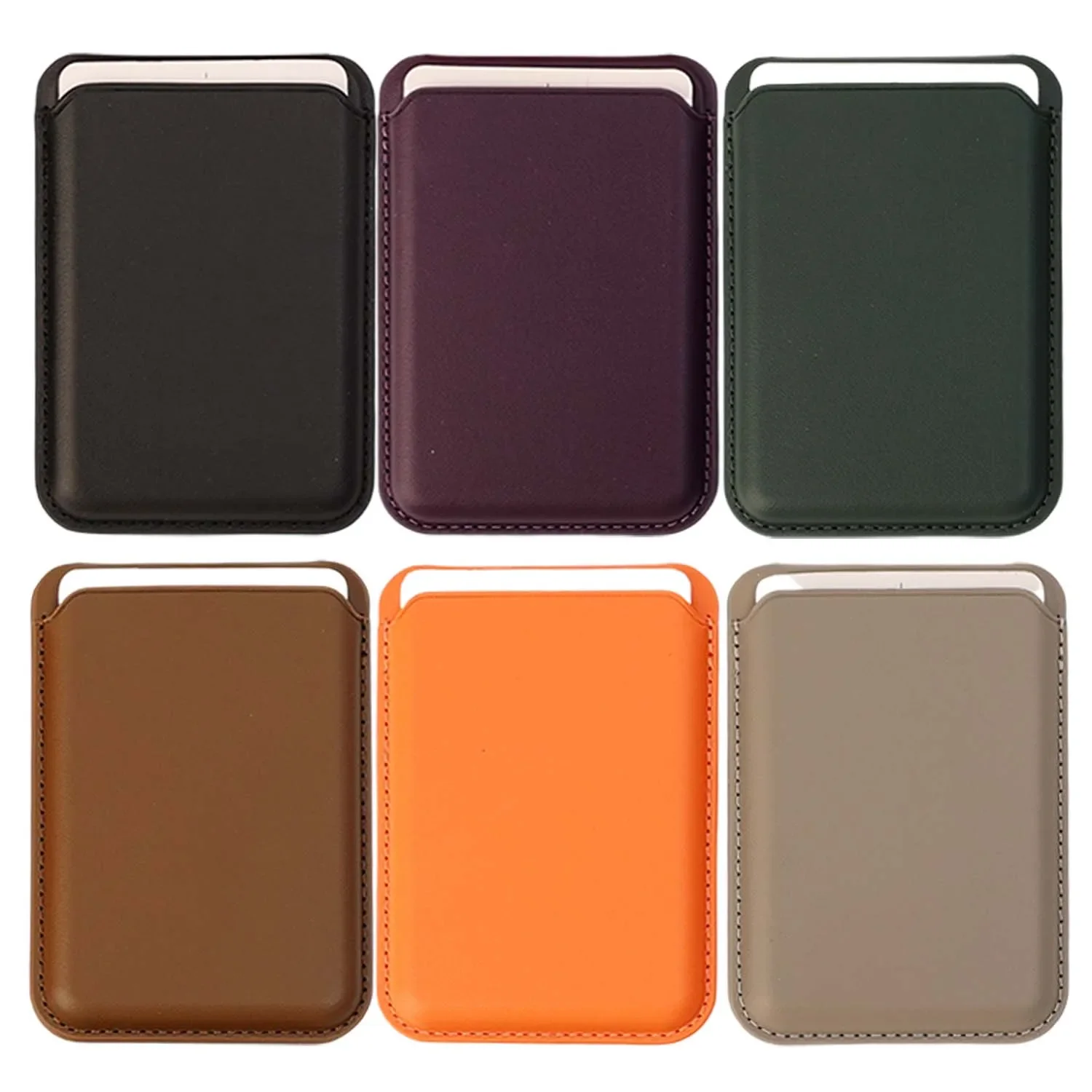 Magnetic Pu Leather Wallet Stand Credit Card Holder For Magsafe Card Holders Phone Bag Cover for Iphone 16 15 14 13 12 Pro Max