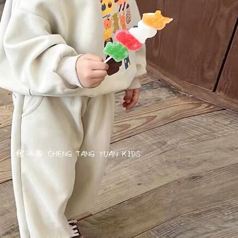 Children Clothing Suits Kindergarten Autumn Spring Sets Baby Boys Girls Sports Print Sweatshirts + Sweatpants 2Pcs Outfits