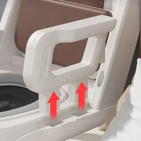 Simple Elderly Toilet, Adult Mobile Commode Chair, Indoor Use, Mobile Toilet with Sensor Light for Convenience, Commode Seat 2