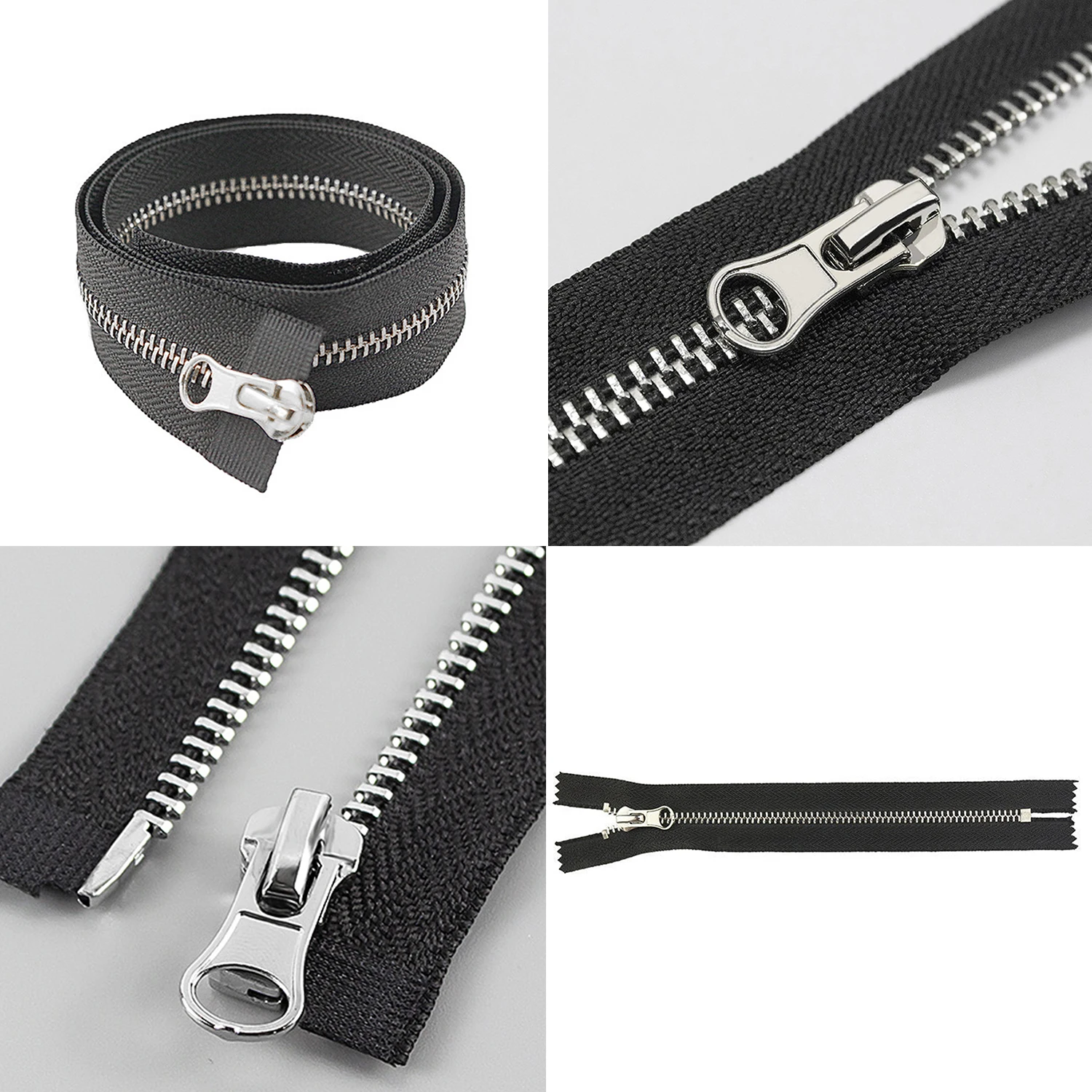 1PCS Black 80cm Zippers Open End Zipper Nylon Zipper for Sewing Long Coat Down Jacket, DIY Sewing